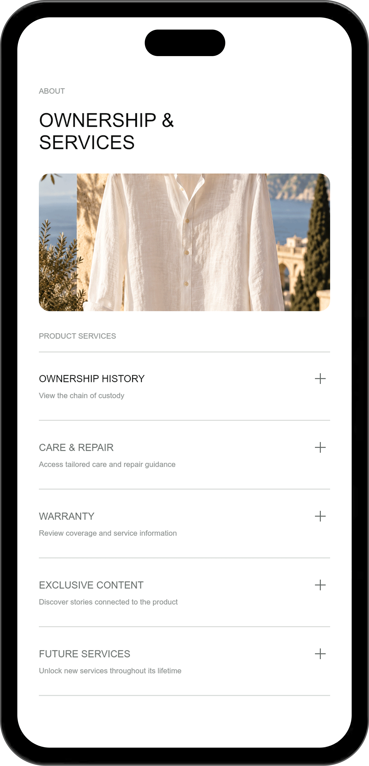 Aura Digital Product Passport phone experience