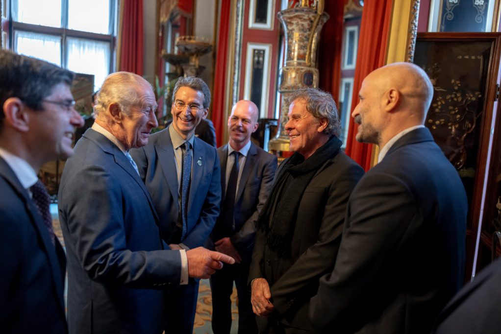 OTB Group's Renzo Rosso and Andrea Rosso present the Digital Product Passport pilot to His Majesty King Charles III
